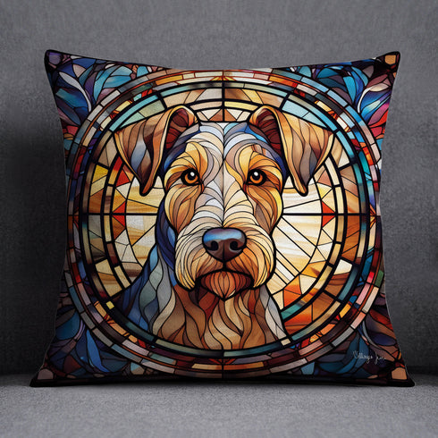 Airedale Terrier Suncatcher Design Cushion